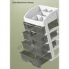 Portable Sturdy PP Drawer Cabinet Home Accessory for Desktop Organization Stylish for Various Office Items Storage