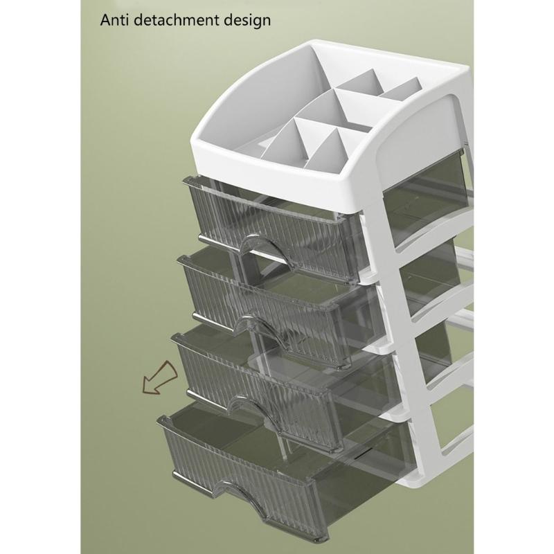Portable Sturdy PP Drawer Cabinet Home Accessory for Desktop Organization Stylish for Various Office Items Storage