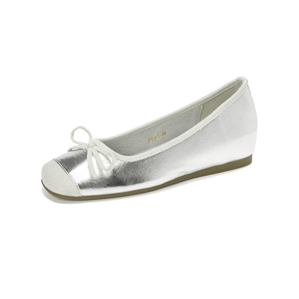 Weiwei Girl 865-1 French Fairy Style Bow Inner Height-increasing Single Shoes Female Shallow Mouth Gentle Evening Ballet Shoes