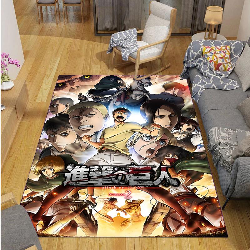 Attack On Titan Carpet for Living Room Bedroom Rug Kitchen Door Unslip Floor Mats Birthday Gift Photography Props Alfombra Rug
