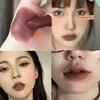 Good Color Matching! Light Fashion Sense Milk Apricot Nude Coffee Low Saturation Primary Color Coffee Space Mud Lipstick Plain Face Control