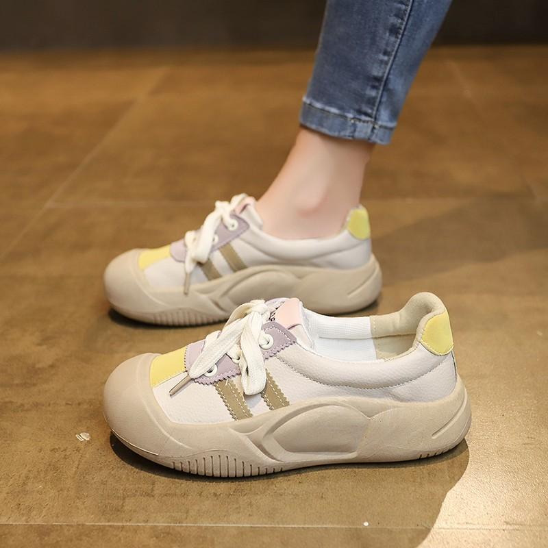 

Кроссовки на толстой подошве на шнуровке для женской весны, новые дышащие немецкие тренировочные женские туфли, повседневные и универсальные кроссовки «папины» 40