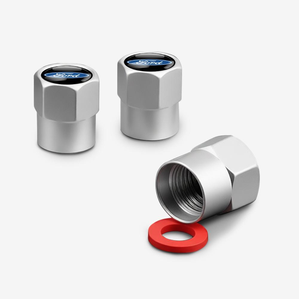 Car Tire Valve Stem Caps Car Wheel Tyre Air Valve Covers For Ford MUSTANG Edge TAURUS ST Fiesta Mondeo SHELBY Fusion Escape Kuga knsh65