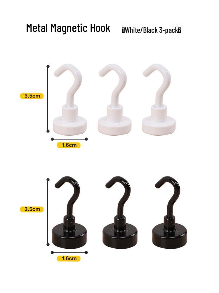 Japanese Strong Magnetic Mini Metal Hook for Refrigerator and Kitchen Use, No-Drill Required