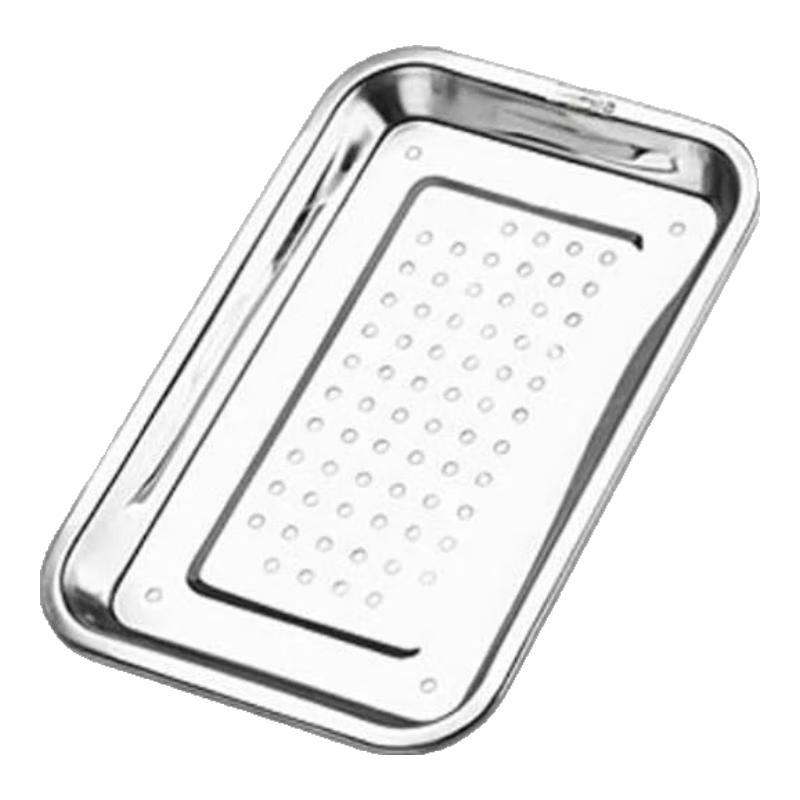 Stainless Steel Square Perforated Steaming Tray