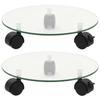 Day and Night - Day and Night Wheeled Support for Round Tempered Glass Pots 28cm 2 Units