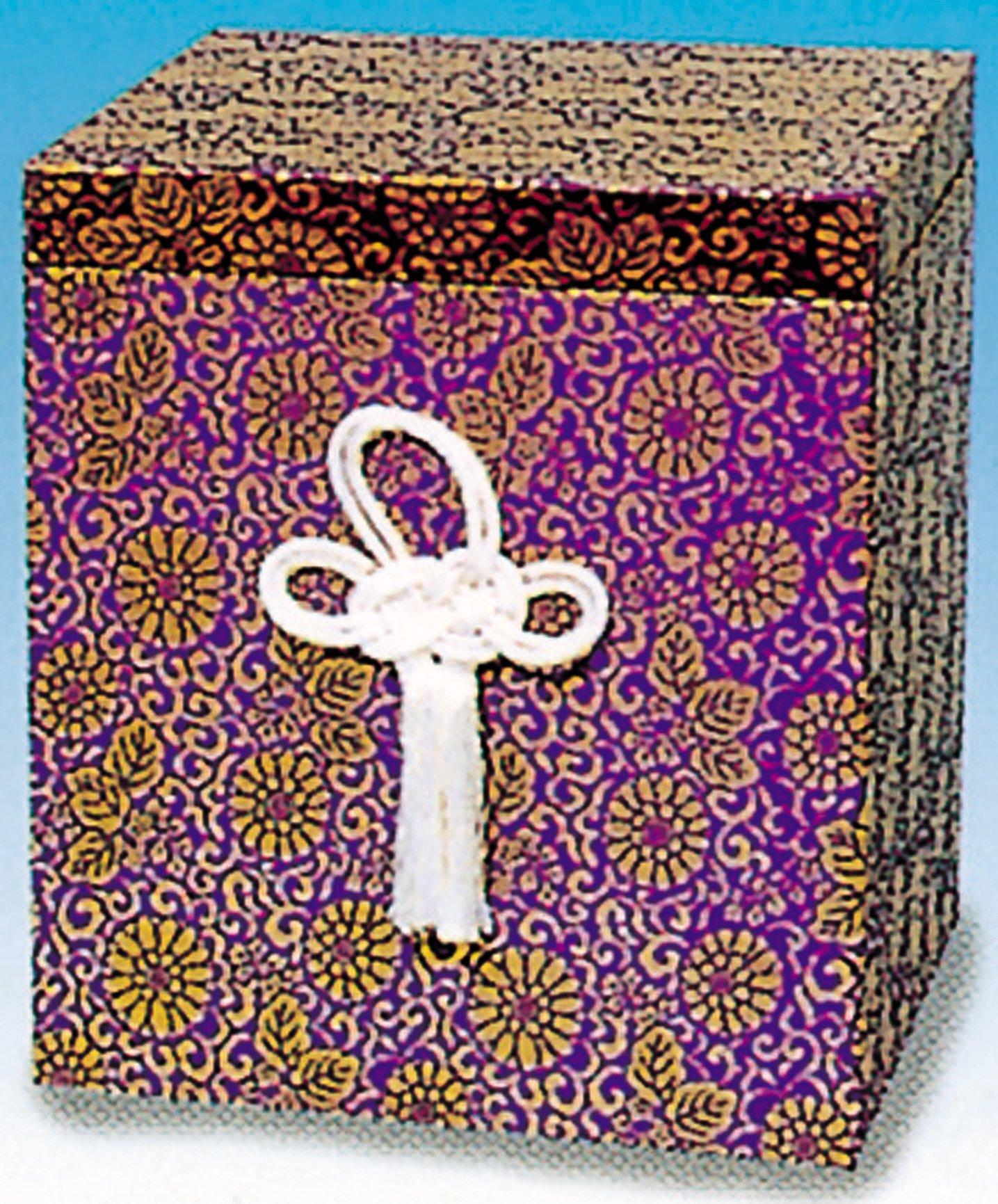 

Setomono Honpo Urn, No-Nukinashi Box (Purple) [For 7-inch Urns] 24cm W x 24cm D x 28cm H