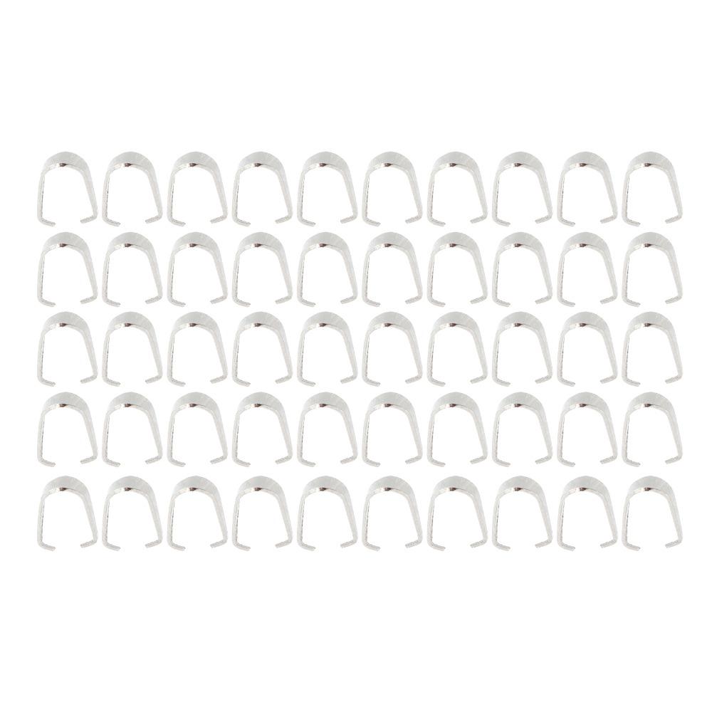 500pcs Exquisite Pendant Connectors Silver Pendant Clasps Jewelry Tools Pinch Clips  Accessories