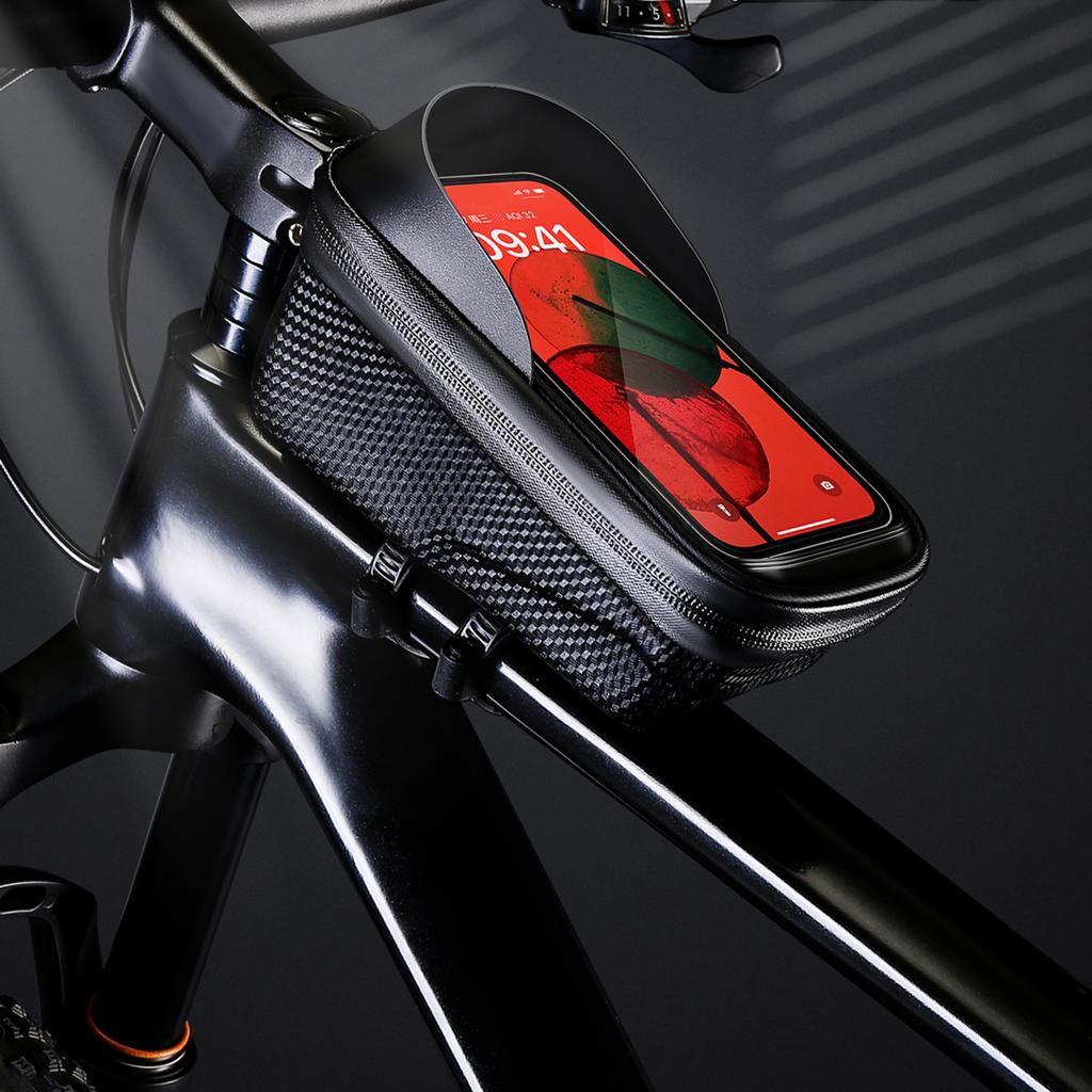 Bike Frame Bag EVA Hard Shell for Riding Top Tube Bike Bag with Quick Release for Mountain Road