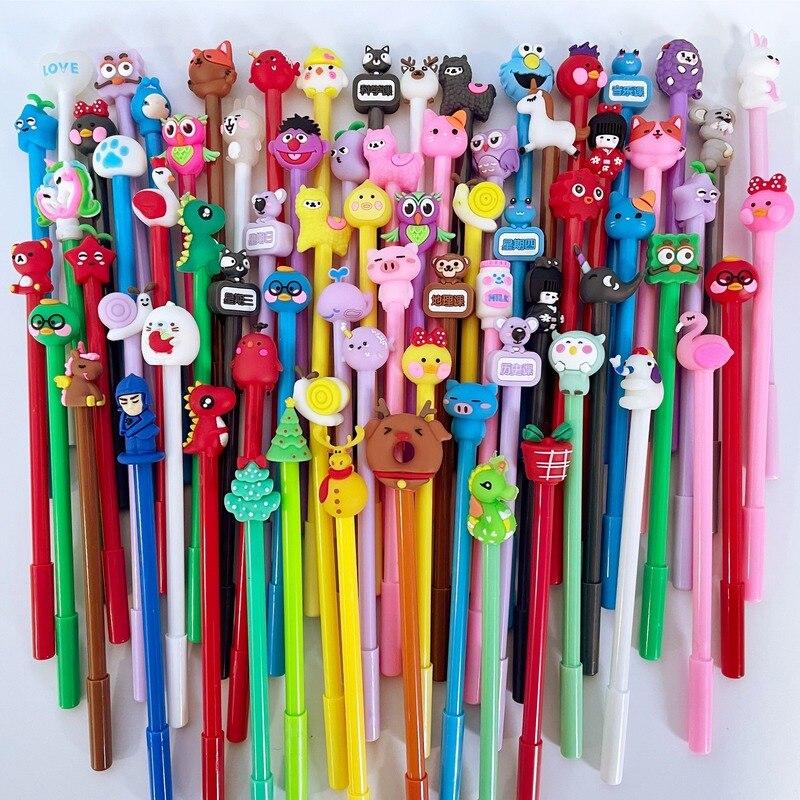 Lot De 50 Stylos à Bille Gel En Forme D'Animal - 0,5 Mm - Fournitures Scolaires Amusantes