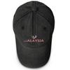 Heart Wave Malaysia Flag Print Snapback Baseball Cap, Patriotic Trucker Hat Headwear Vintage-Inspired Adjustable Strap Stylish Adjustable Baseball Hat
