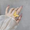 New Chinese Court Style Golden Three-dimensional Butterfly Ring Women's Light Luxury Fashion Versatile Temperament Exquisite High Sense Ring
