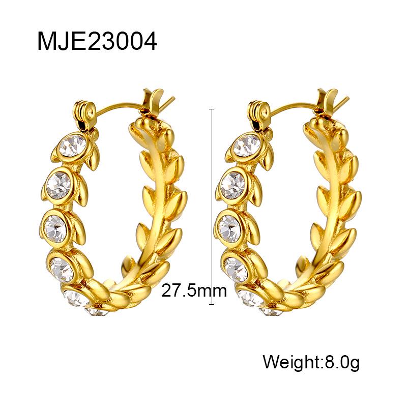 Elegant Pearl Zircon Earrings: Chic & High-End Stainless Steel Design for Women