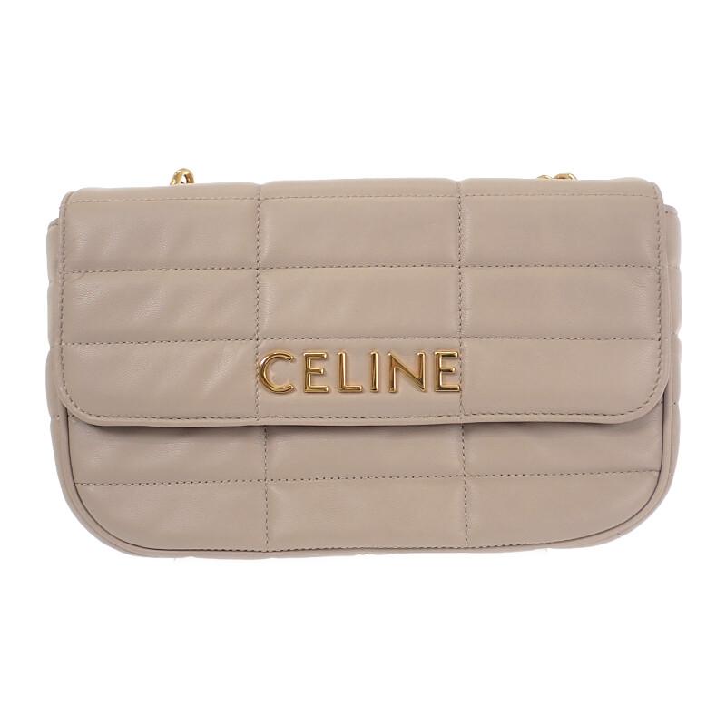 CELINE  111273EPZ.02TR Shoulder Bag Ivory Goat leather Women