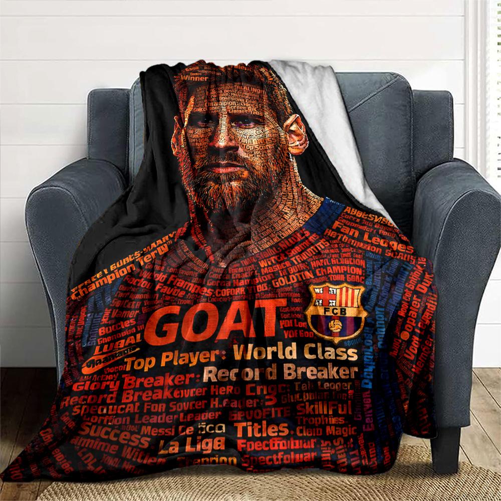 Pink Stripes Soccer Star Blanket Comfortable Perfect for Bed Chair Livingroom All-Season Use Digital Print Best Holiday Gift for Friends Family