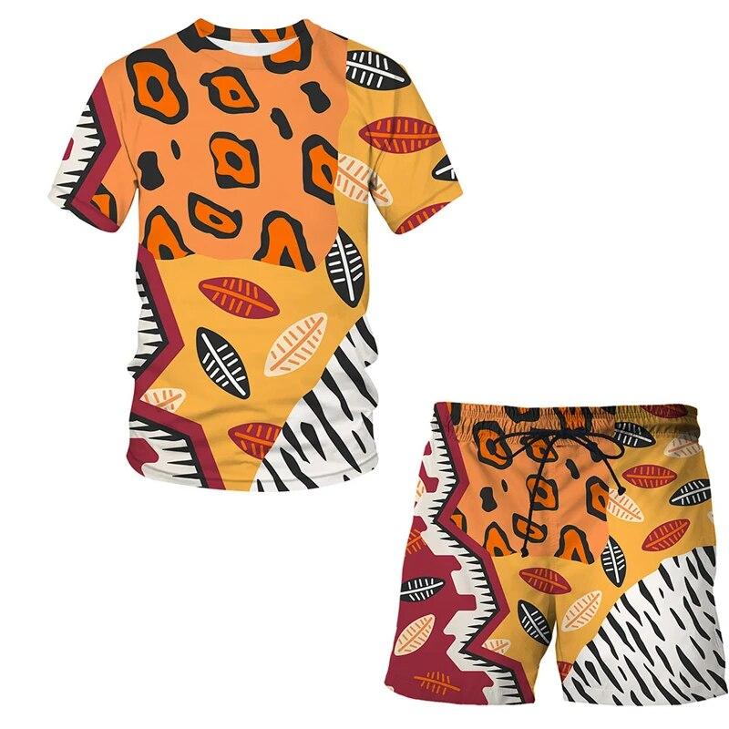 

Новый мультяшный слон, модные летние шорты с короткими рукавами и шорты, повседневный комплект, мужская футболка с 3D принтом, шорты, спортивный костюм, уличная одежда 6XL