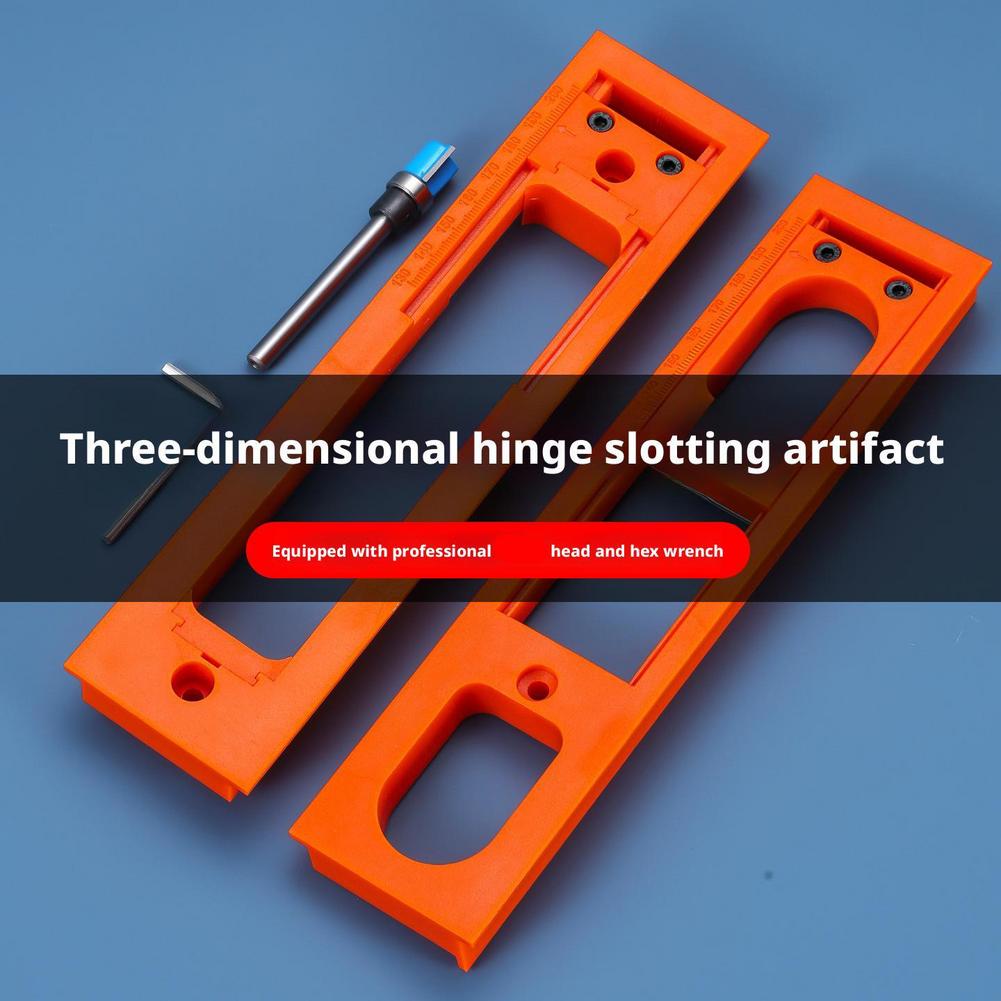 Door Hinge Mounting Template Kit, Hinge Router Template & Installation Tool for 3-5" Hinges Adjustable 3D Hinge Punching Mo K9L7