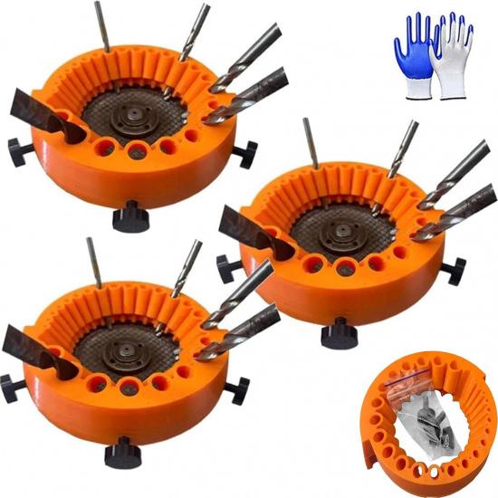 Drill Bit Sharpener, 2 To 13mm Drill Bit Sharpener, Old Drill Bit Grinder, Giant Blade Sharpener for Grinding Drill Bits (3PCS)