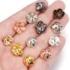 50 Stück/Los Eisen Goldplattiert Metall Blume Perlenkappen für Schmuckherstellung Endperlen Abstandshalter Blütenblatt-Abstandshalter Perlen DIY Armband Halskette