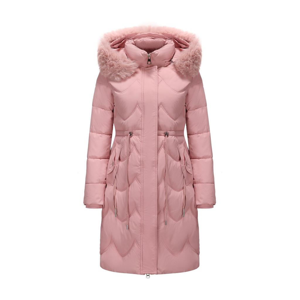 Women's Hooded Coat Ladies Winter Cotton Coat Thickened Warm Jacket