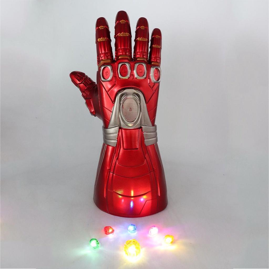 Iron Man LED-Handschuhe mit abnehmbaren Steinen für das ultimative Cosplay-Erlebnis