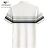 Septwolves Men's 7A Antibacterial Cooling Striped Polo T-Shirt