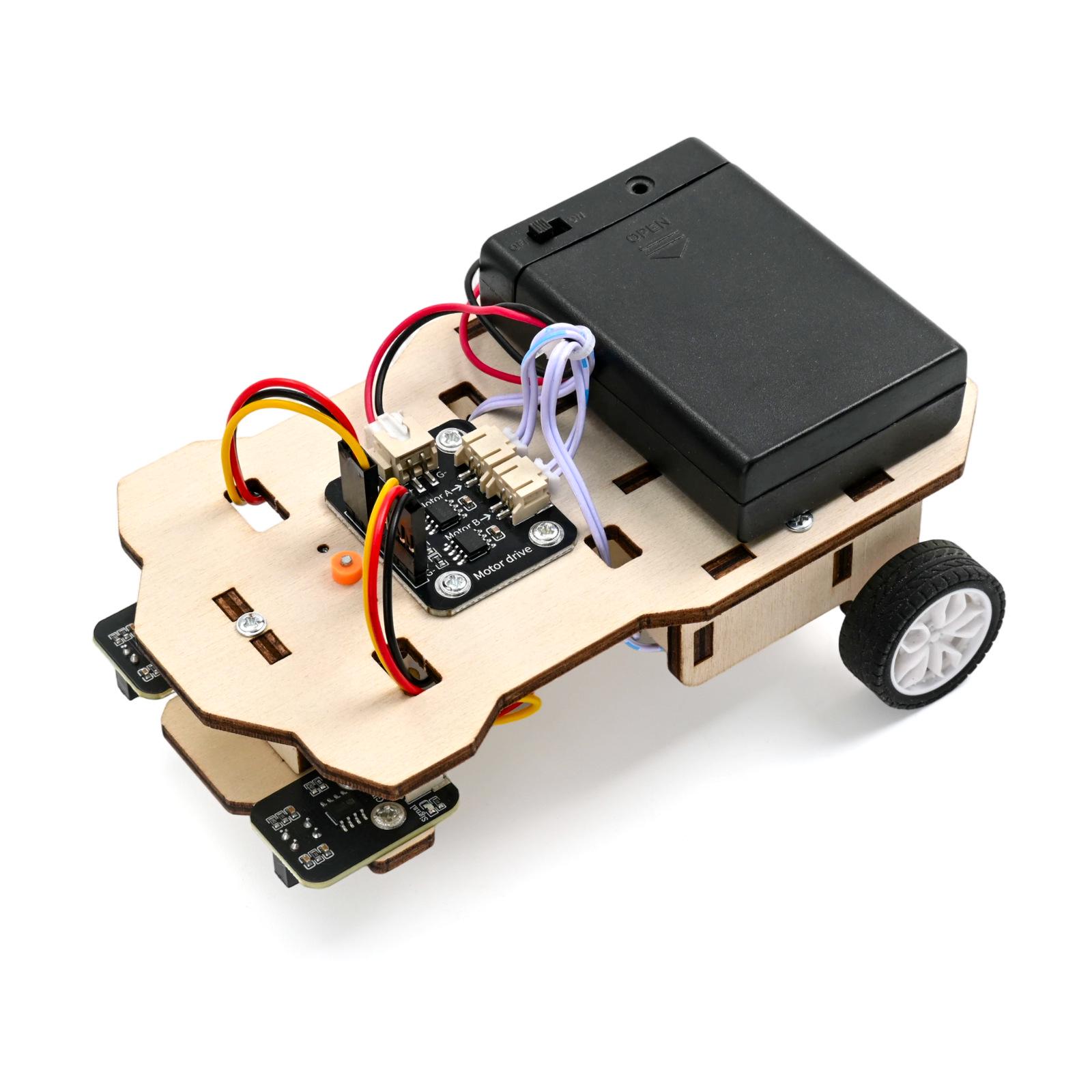 STEM DIY Line-Following Car Kit for Students: Educational Science & Technology Model