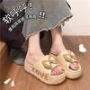 2025 Women's Thick-Soled Non-Slip Summer Slippers - Casual, Soft, Height-Boosting, Breathable Sandals for Indoors or Outdoors.