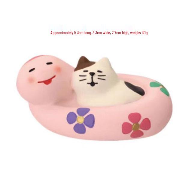 Japanese ZAKKA Snake Ornament - Creative Cat DIY Resin Blind Box Decoration
