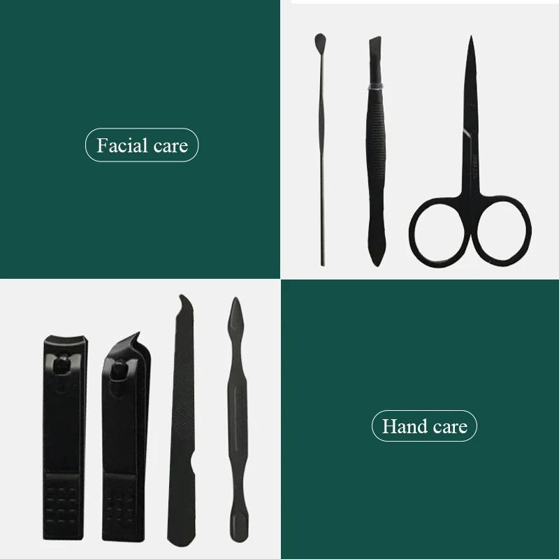 7 Pieces Set Manicure Pedicure Kit Stainless Steel Nail Clippers Grooming Set for Nail Care