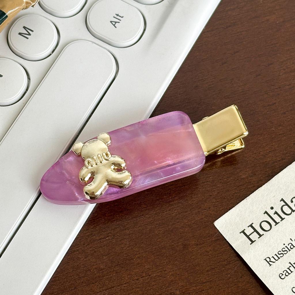 Design Highend Bear Hair Clips For Women In Vibrant Acetate Colors Perfect For Any Outfit