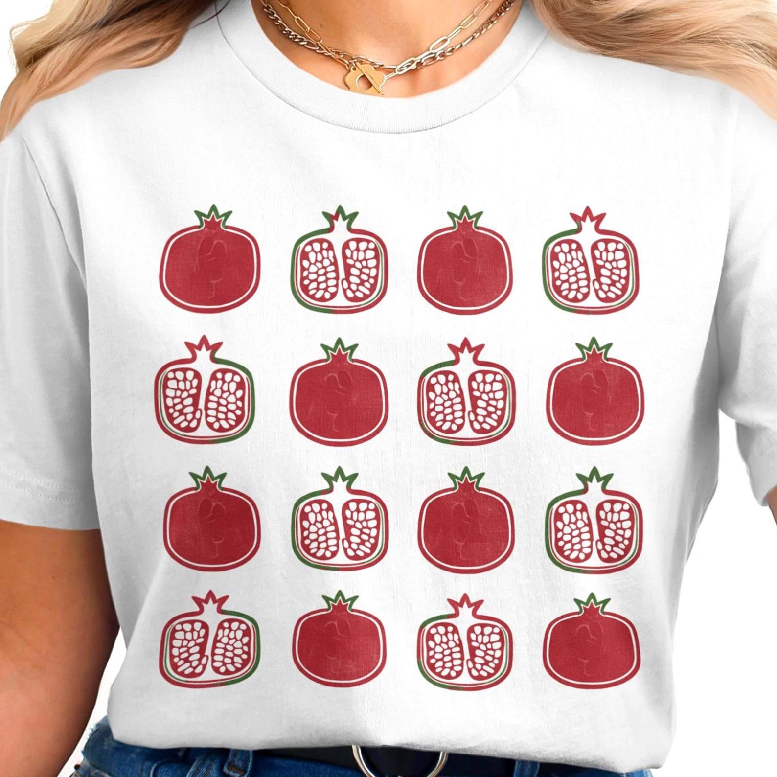 Pomegranate Fruit Vintage Shirt | Retro Pomegranates Tee | Pomegranate Graphic TShirt | Summer Pomegranate T-Shirt | Gift for Beach Lovers | S