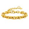 Simple Stainless Steel Rectangular Corner Chain Gold Bracelet Ladies 2523