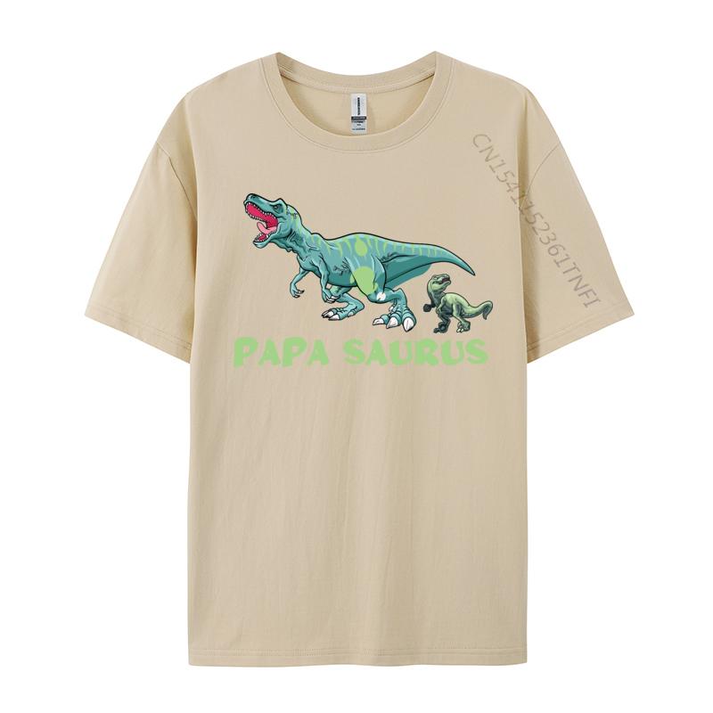 Papasaurus Tshirt Premium Cotton Men Tops T Shirt VALENTINE DAY T Shirt 2024 Newest Fashion Tops Shirts