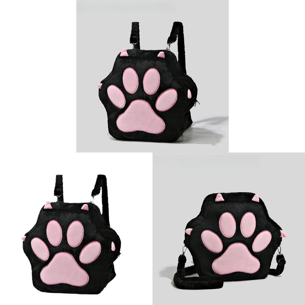 Cat Claw Plush Backpack With Large Capacity For Daily Casual Use