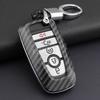 Carbon Fiber Car Smart Key Fob Chain Cover Case for Ford Bronco Ranger Fusion F150 Explorer Kuga Edge Ecosport Lincoln Nautilus