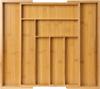 Bamboo Expandable Kitchen Drawer Storage Box Fork Tableware Knife Tableware Retractable Partitioned Organizing Box,