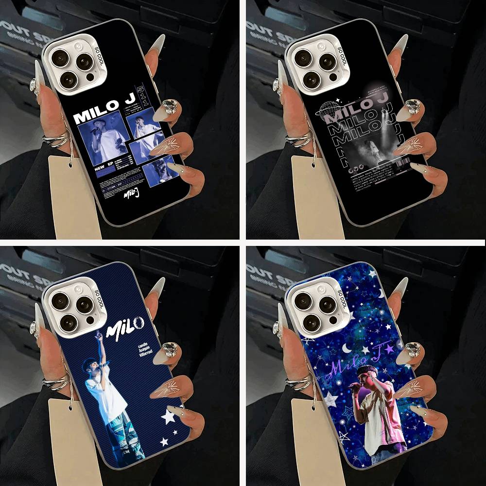 Top Gen Z artist Singer M-Milo Phone Case For iPhone 11 12 13 14 15 16Pro Max Plus white Sliver Phone Cover