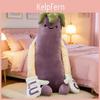 Cartoon-Aubergine-Plüschkissen mit abnehmbarem Bezug zum Schlafen und für Komfort