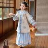Huatiacai Blossom Girls' Embroidered Hanfu Set