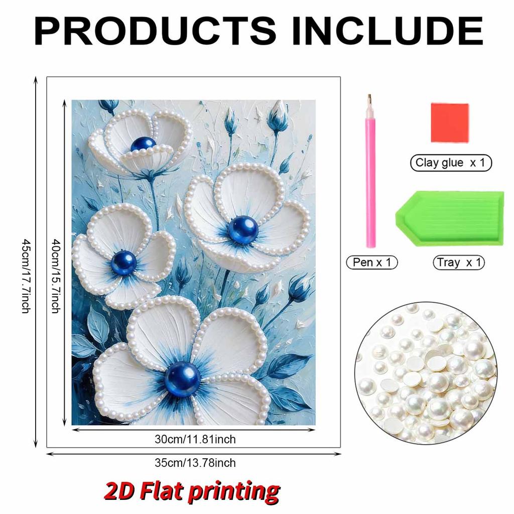 Pearl Painting Kit Flower Theme Frameless Handicraft DIY Bedroom Decoration Living Room Wall Art Room Decoration Art Craft Decoration