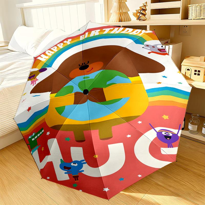 Bee's Rainbow Adventure Umbrella 8-Frame for Travel, camping, Casual Lightweight Portable Umbrella, Essential for every family Holidays Gift
