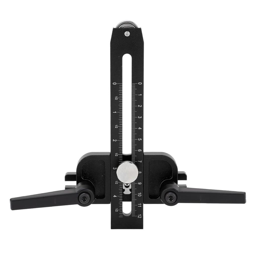 Table Saw Jig Guide with Roller Dual Scale Woodworking Thin Ripping Guide Locator Fits for 3 4x3 8 3 8x1 4 Inch T Slot