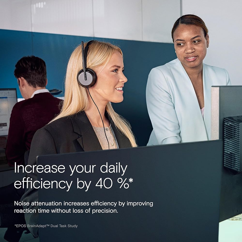 EPOS Impact 860T USB-C Binaural Headset for Open Offices, Microsoft Teams Certified