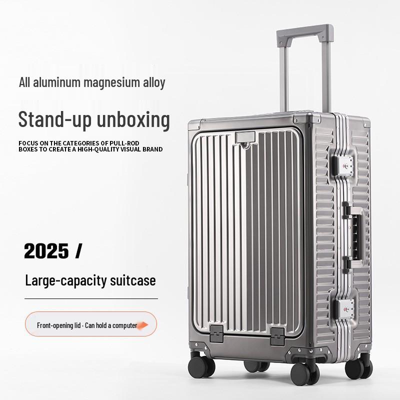 German Alloy Trolley Case, 20-inch Carry-on with Laptop Compartment – Multifunctional Travel Luggage