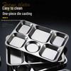 Shuang Jun Ma 304 Stainless Steel Divided Meal Tray