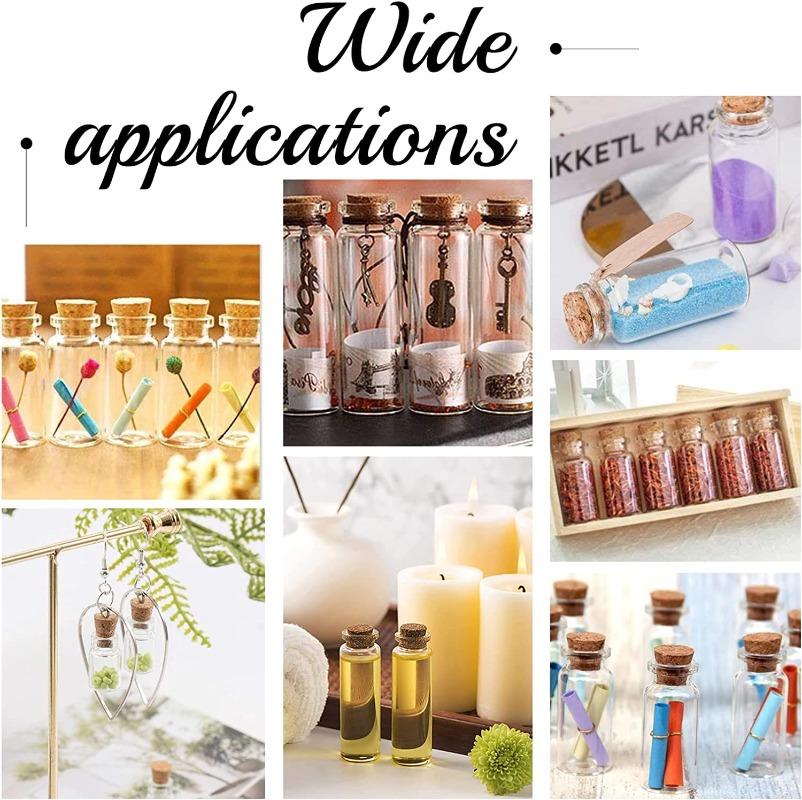 Wholesale Mini Glass Bottles with Cork Stopper DIY Empty Vials Cork Message Wishing Bottle Birthday Wedding Party Decor Favors