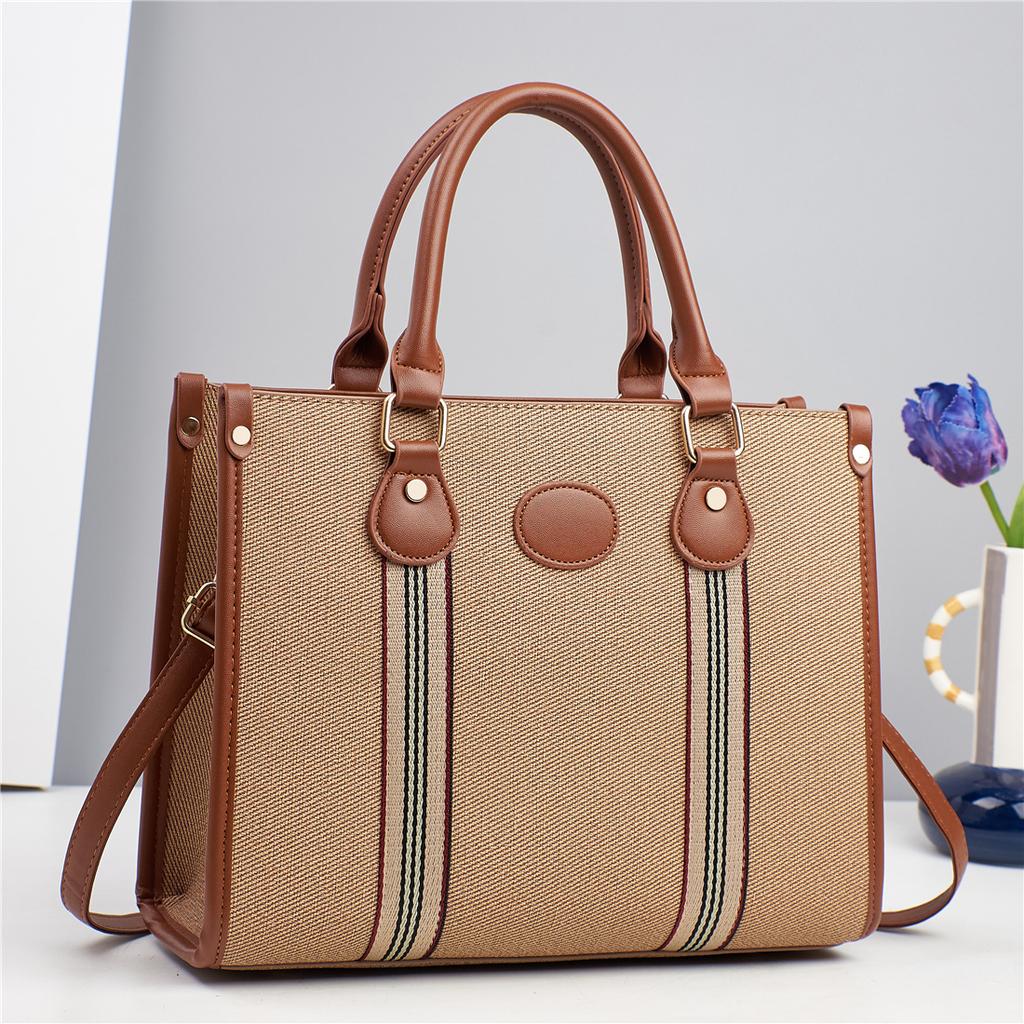 New Fashion All-in-one Handbag Female Tote Bag Korean Version Texture Color Contrast Large Capacity Tide Single Shoulder Crossbody Bag
