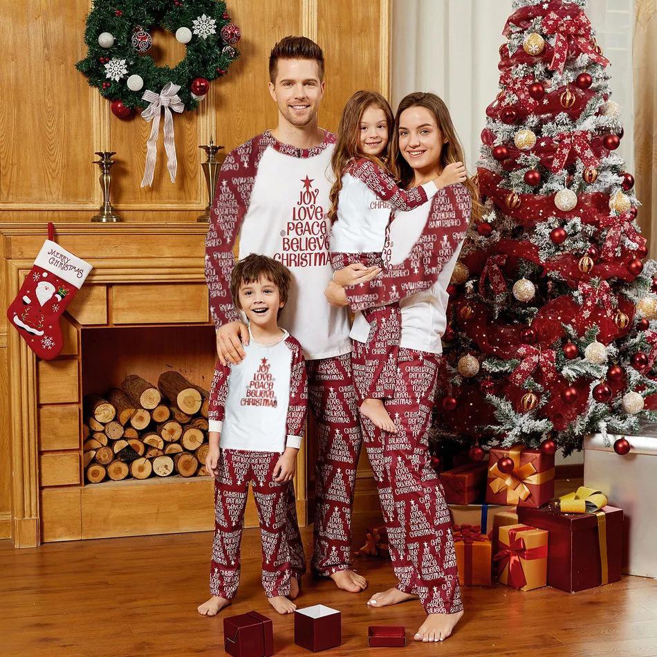 European & American Cartoon Print Christmas Long Sleeve Homewear Set