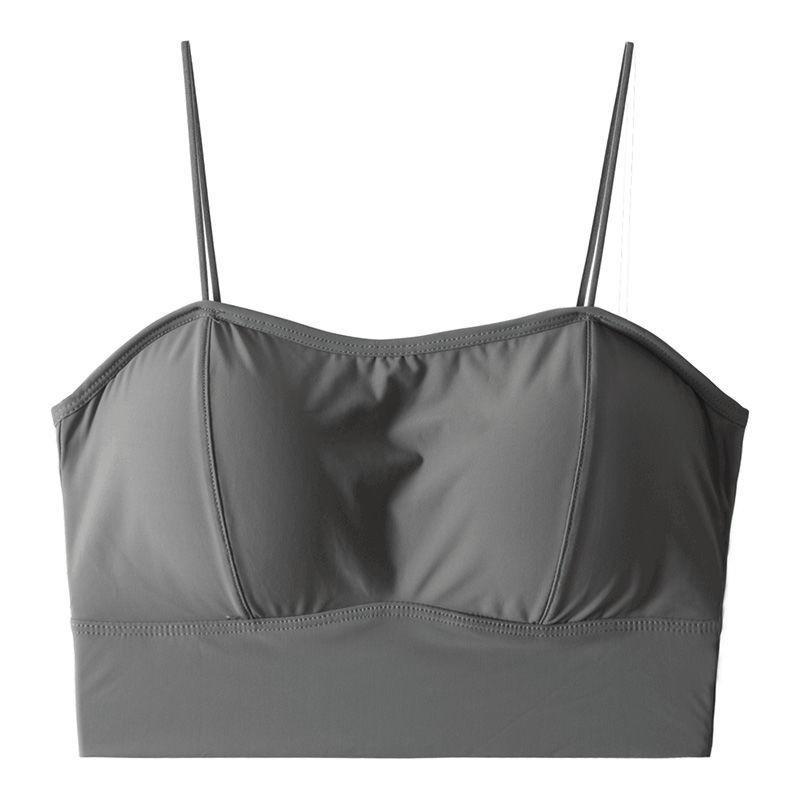 Thickened 4 Cm Chest Pad, Summer Ice Silk, Large U Back, Sling, Beautiful Back, Chest-wrapped Tube Top, No Steel Ring Backing, Underwear, Bra.